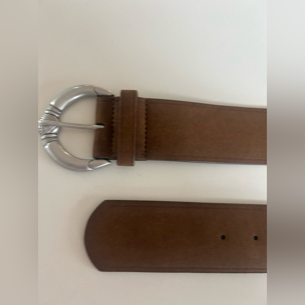 Target Brown Belt with Silver Buckle